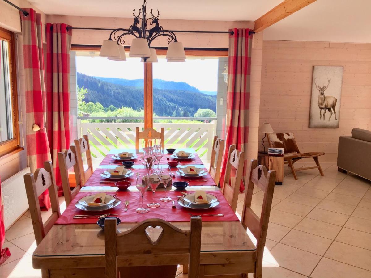 Chalet Le Flocon Bleu - Mauselaine Avec Vue Sur Le Lac De Gérardmer Exteriér fotografie